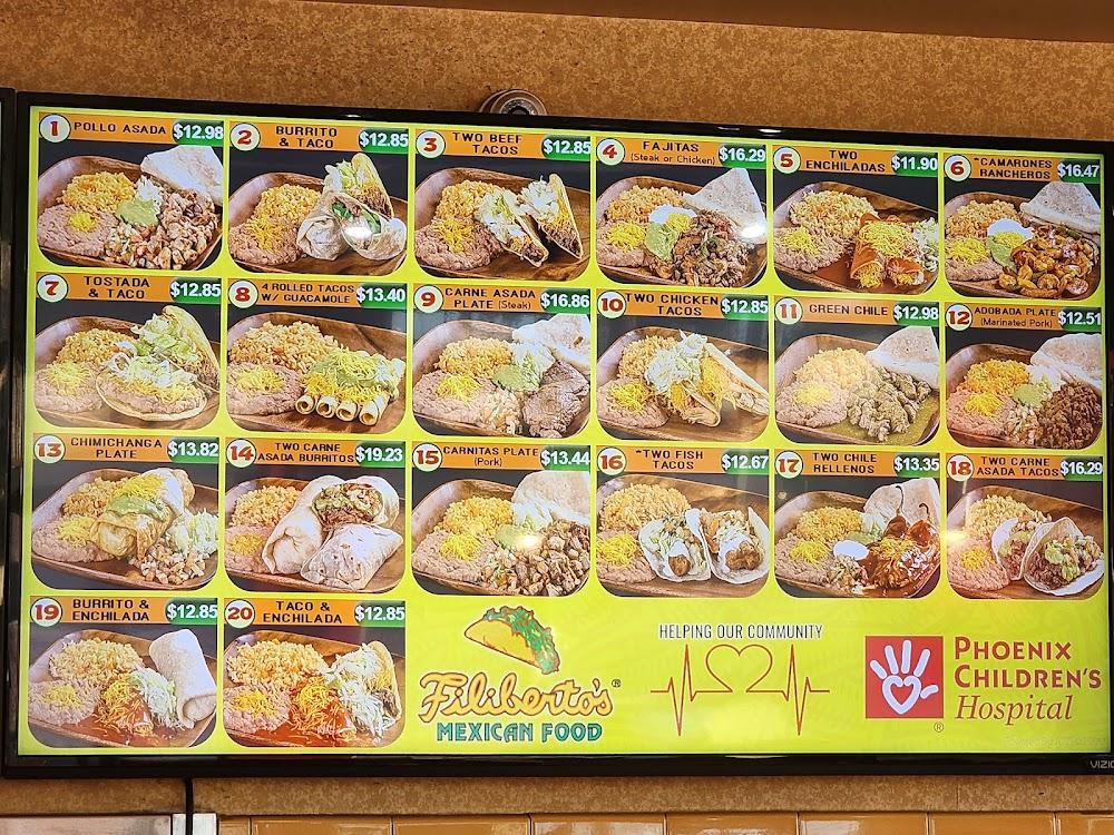 Filiberto's Mexican Food Menu image 3